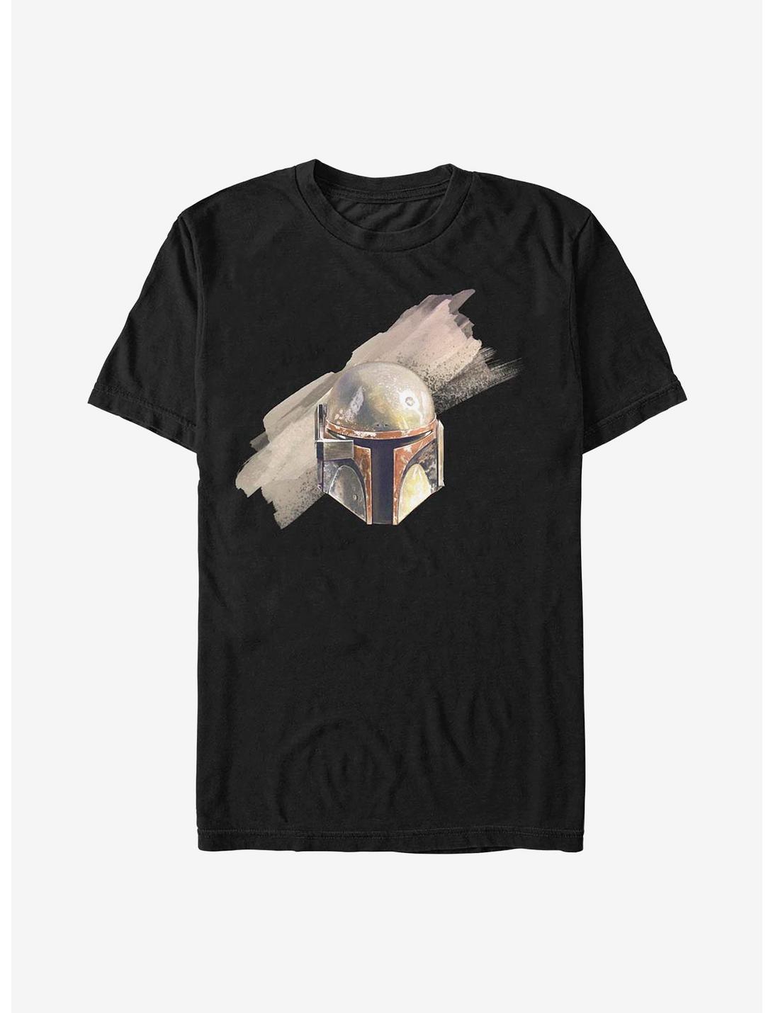 Star Wars The Mandalorian Boba Fett Helmet T-Shirt, BLACK, hi-res