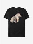 Star Wars The Mandalorian Boba Fett Helmet T-Shirt, BLACK, hi-res