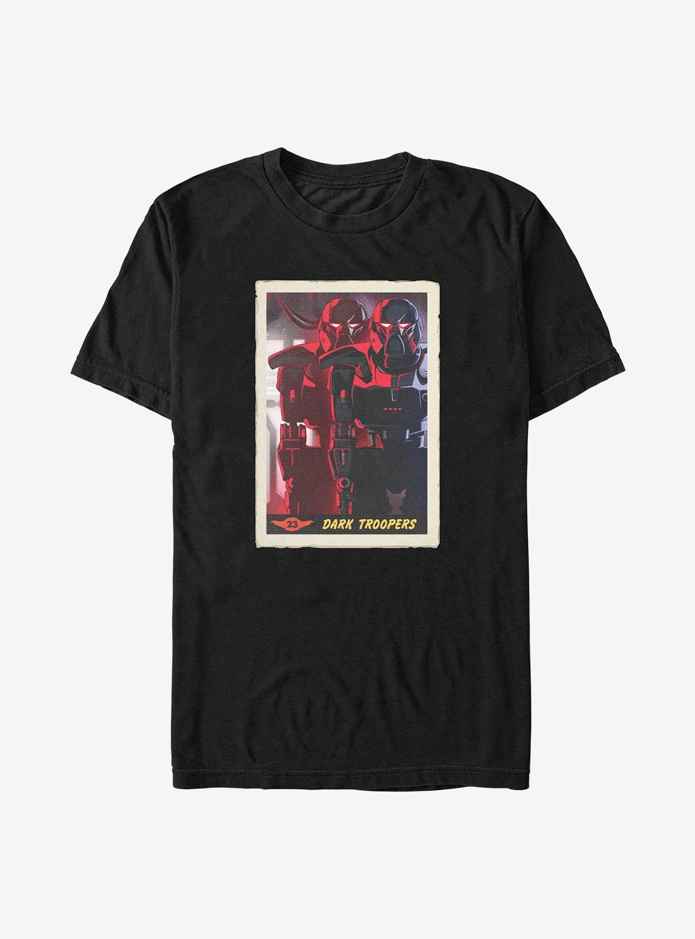 Star Wars The Mandalorian Dark Troopers Card T-Shirt, BLACK, hi-res