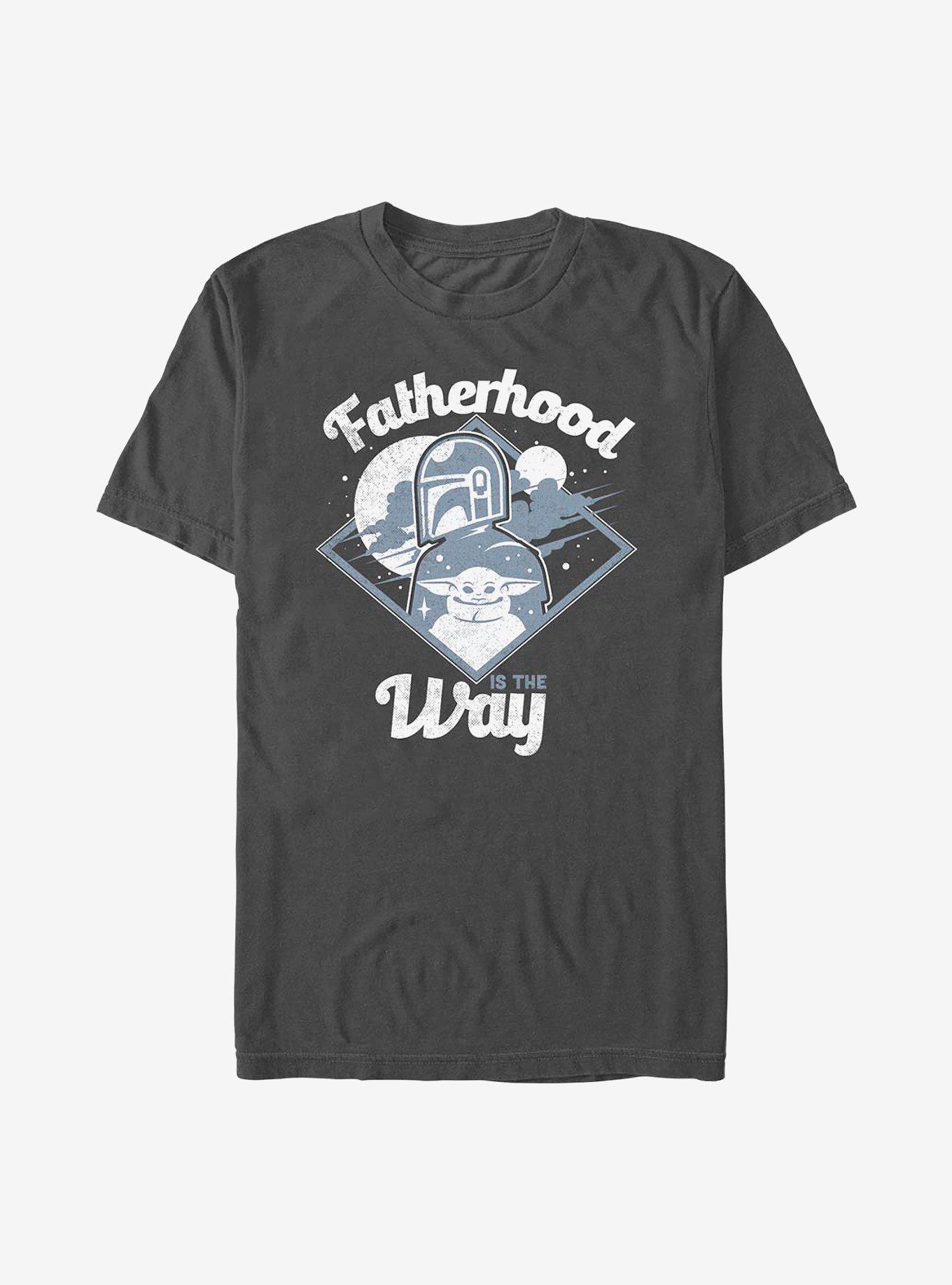 Star Wars The Mandalorian Fatherhood Is The Way T-Shirt, CHARCOAL, hi-res