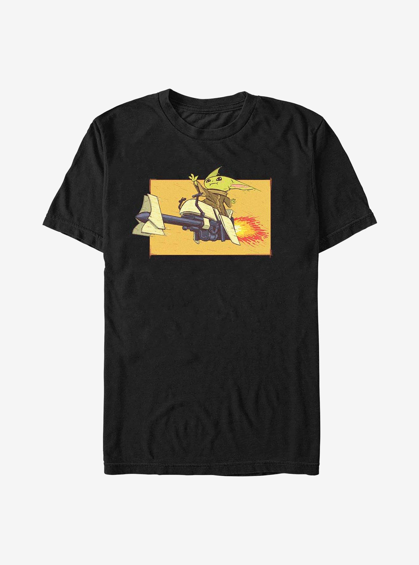 Star Wars The Mandalorian Speeder Bike Force The Child T-Shirt, , hi-res