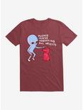 Strange Planet Please Cease Ingesting All Objects T-Shirt, SCARLET, hi-res