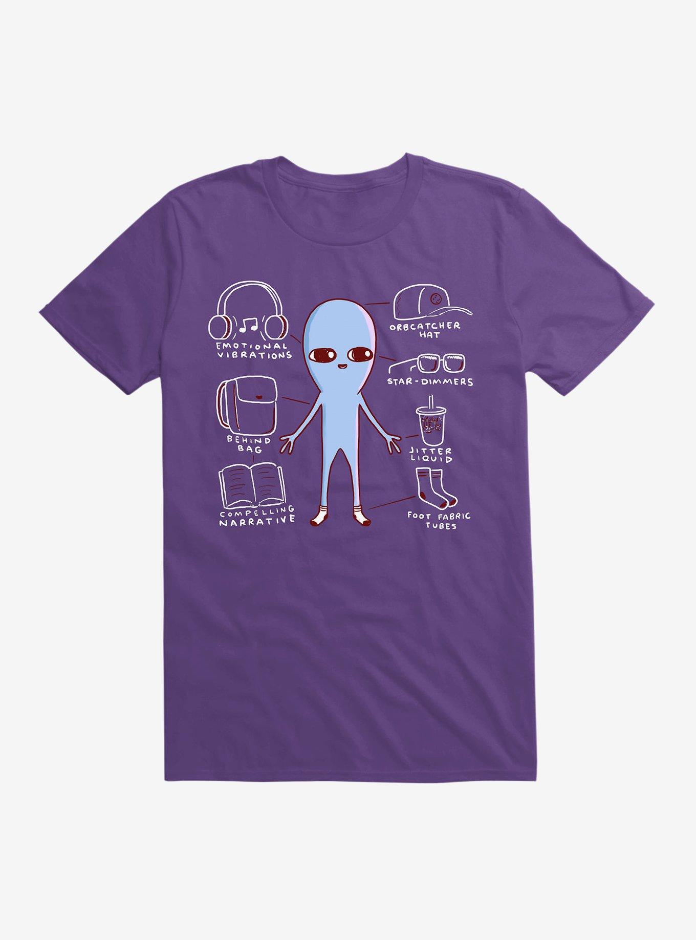Strange Planet Essential Being Accessories T-Shirt, PURPLE, hi-res