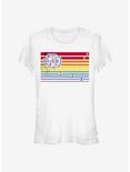 Star Wars Millennium Falcon Stripes Rainbow T-Shirt, WHITE, hi-res