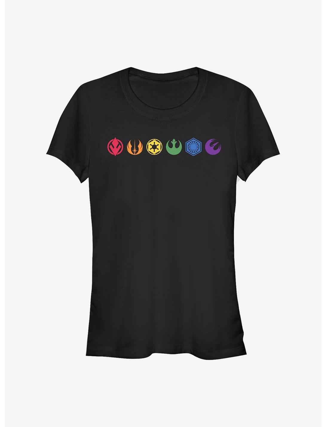 Star Wars Rainbow Icons T-Shirt, BLACK, hi-res