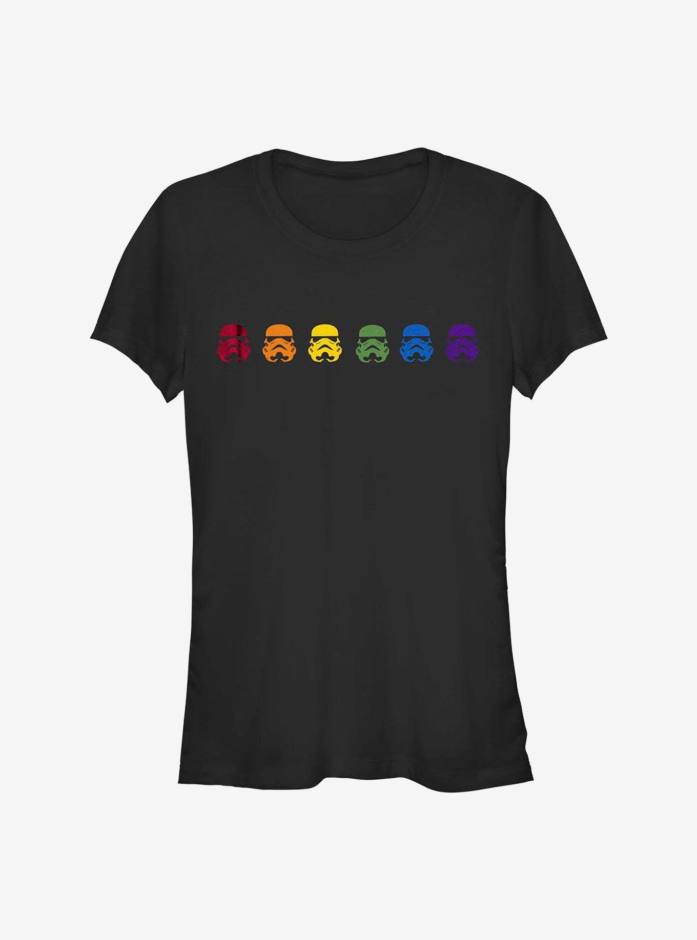 Star Wars Stormtrooper Rainbow Helmets T-Shirt - BLACK | Hot Topic