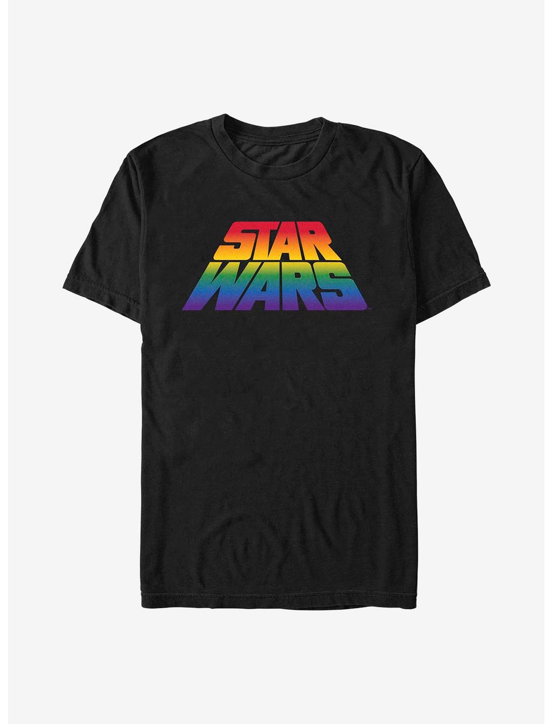 Star Wars Classic Rainbow Logo T-Shirt, BLACK, hi-res