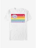 Star Wars Millennium Falcon Stripes Rainbow T-Shirt, WHITE, hi-res