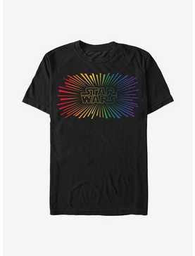 Star Wars Rainbow Rays Logo T-Shirt, , hi-res