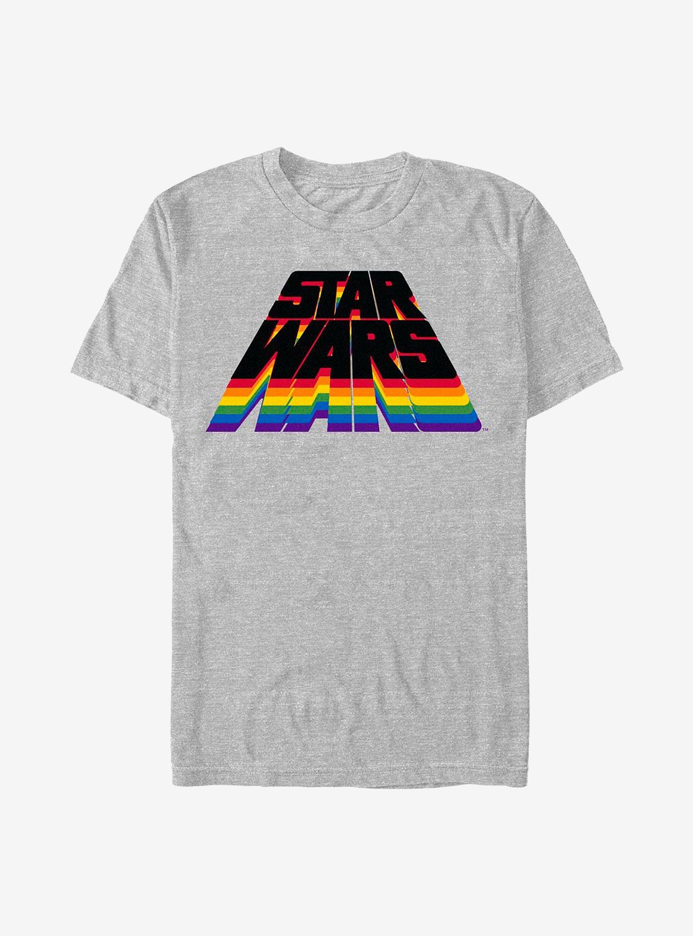 Star Wars Rainbow Stack T-Shirt, ATH HTR, hi-res