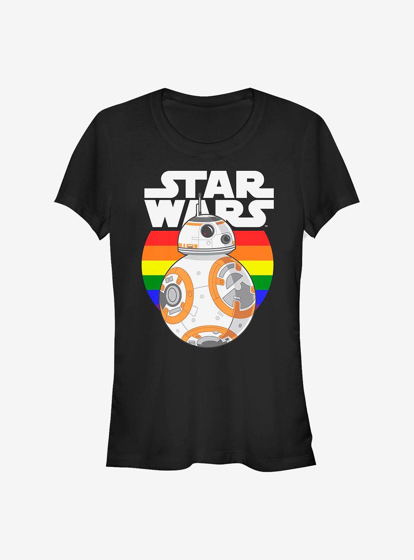 Star Wars: The Last Jedi Rainbow Circle BB-8 T-Shirt, BLACK, hi-res