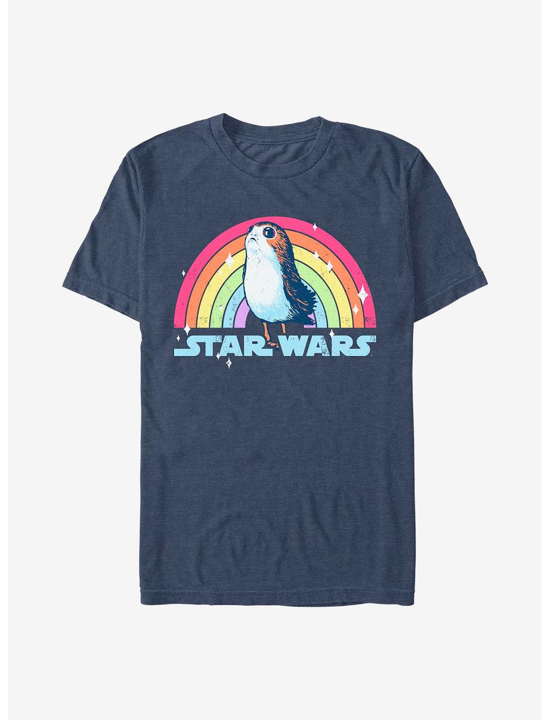 Star Wars: The Last Jedi Porg Rainbow T-Shirt, NAVY HTR, hi-res