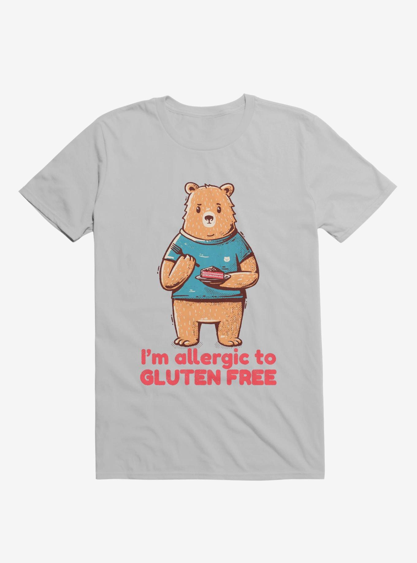 I'm Allergic To Gluten Free Bear T-Shirt, ICE GREY, hi-res