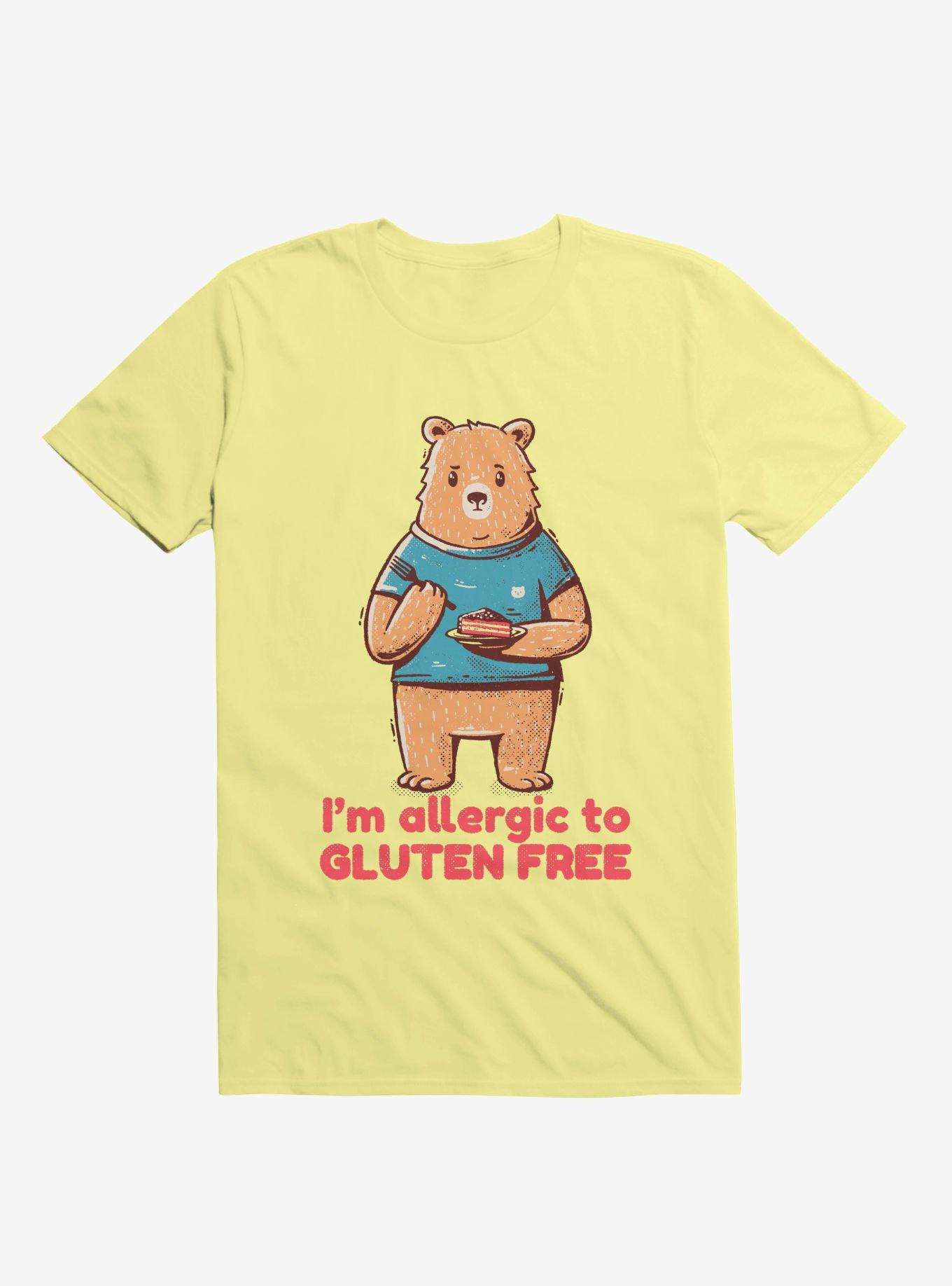 I'm Allergic To Gluten Free Bear T-Shirt, CORN SILK, hi-res