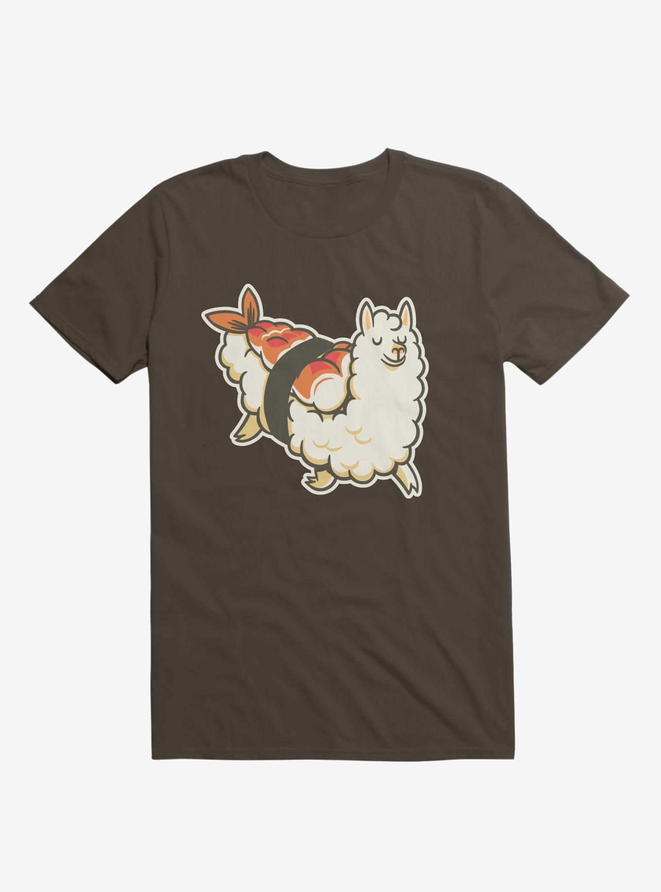 Alpaca Sushi Niguiri I T-Shirt, BROWN, hi-res