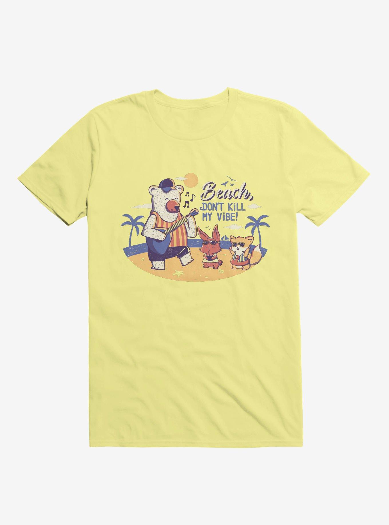 Beach! Don't Kill My Vibe T-Shirt, CORN SILK, hi-res