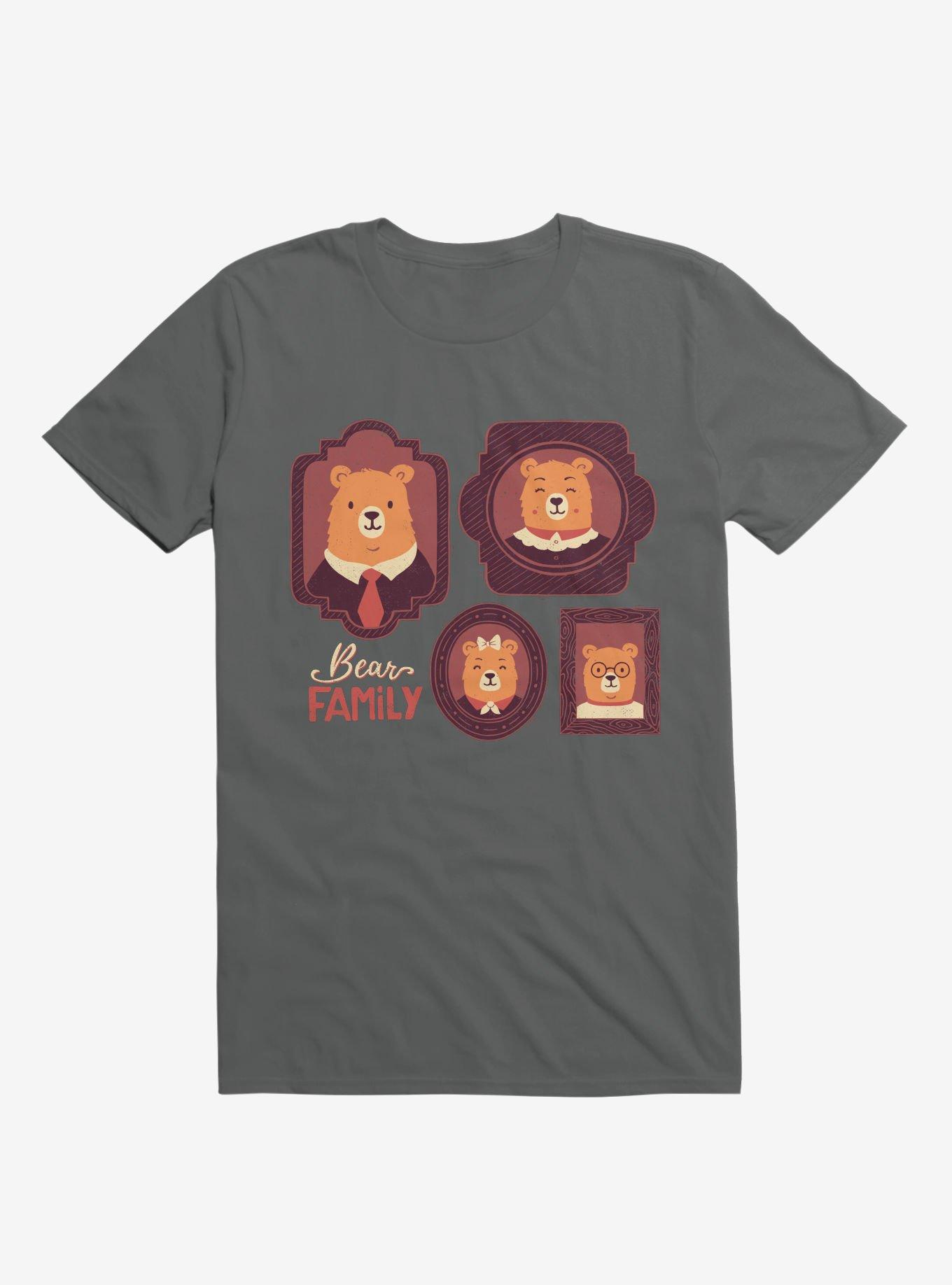 Bear Family T-Shirt, CHARCOAL, hi-res