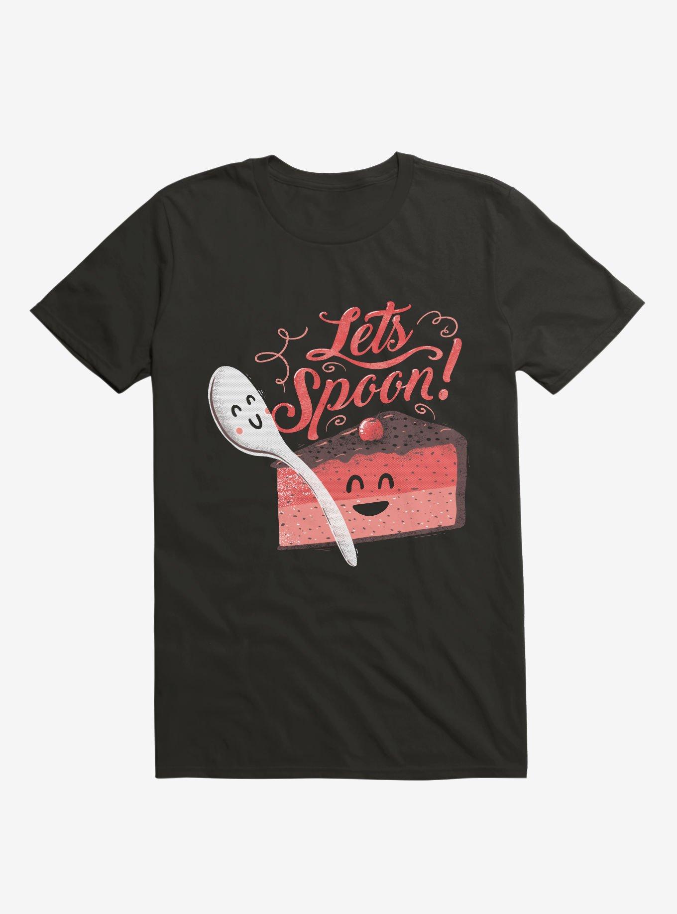 Let's Spoon T-Shirt, BLACK, hi-res