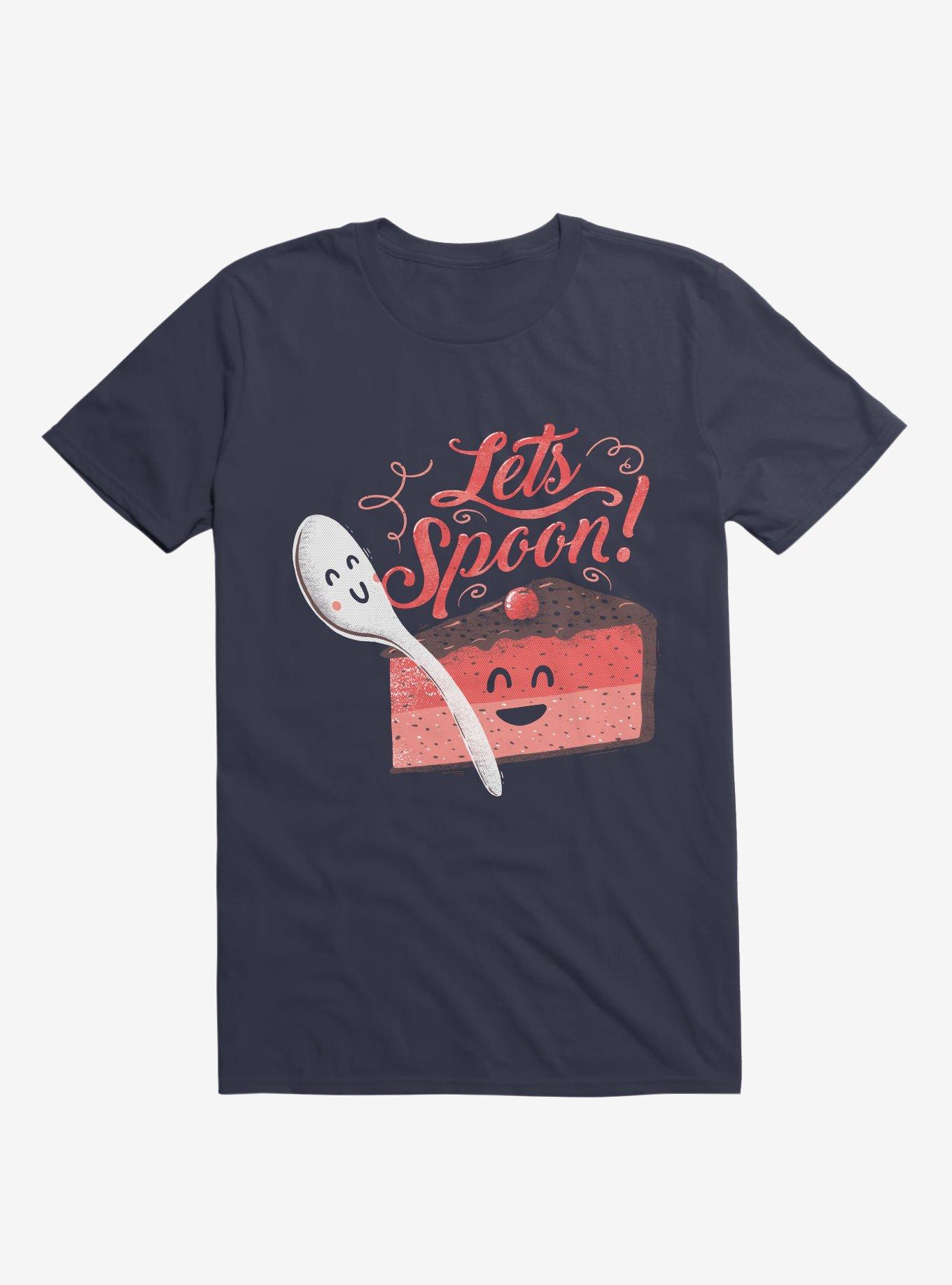 Let's Spoon T-Shirt, NAVY, hi-res