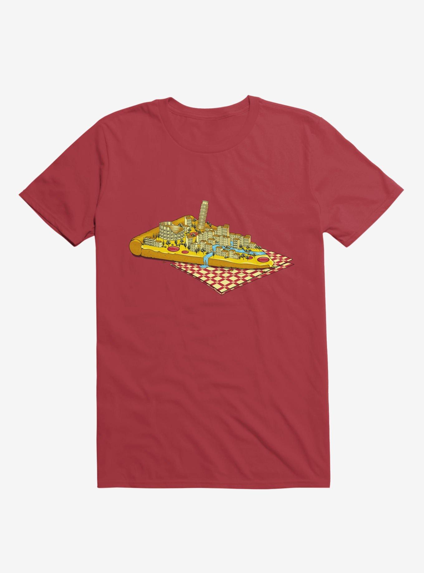Hungry For Travels: Slice Of Italy T-Shirt, RED, hi-res
