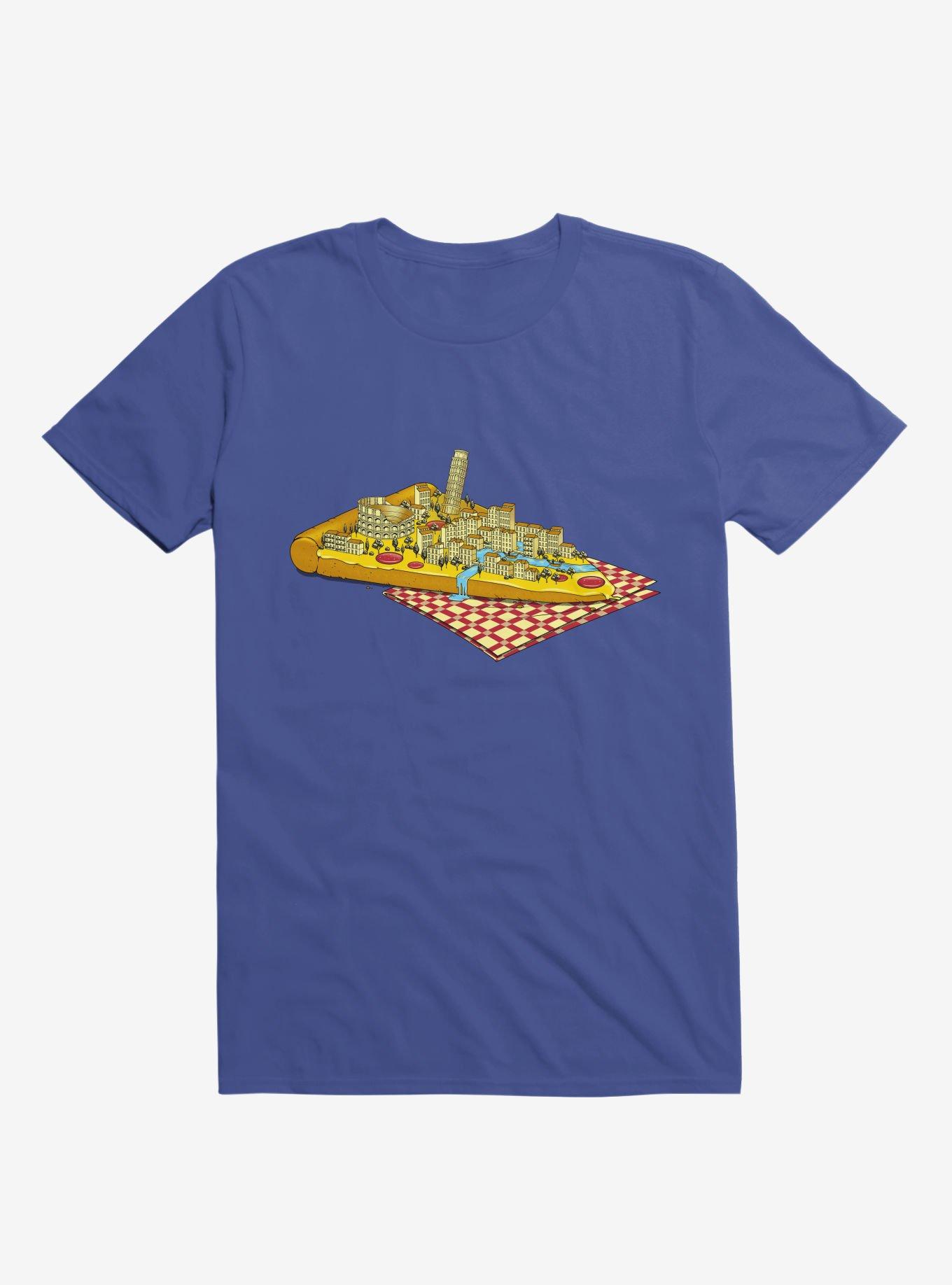 Hungry For Travels: Slice Of Italy T-Shirt, ROYAL, hi-res