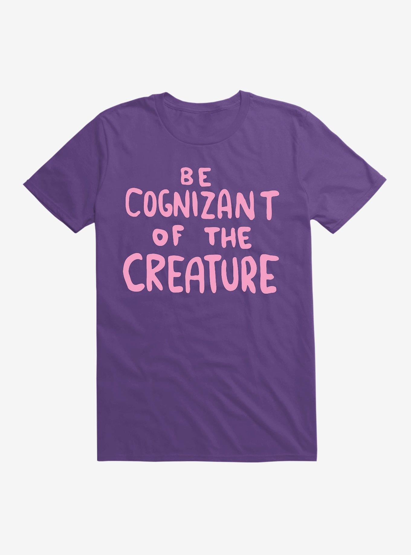 Strange Planet Be Cognizant Of The Creature V1 T-Shirt, PURPLE, hi-res