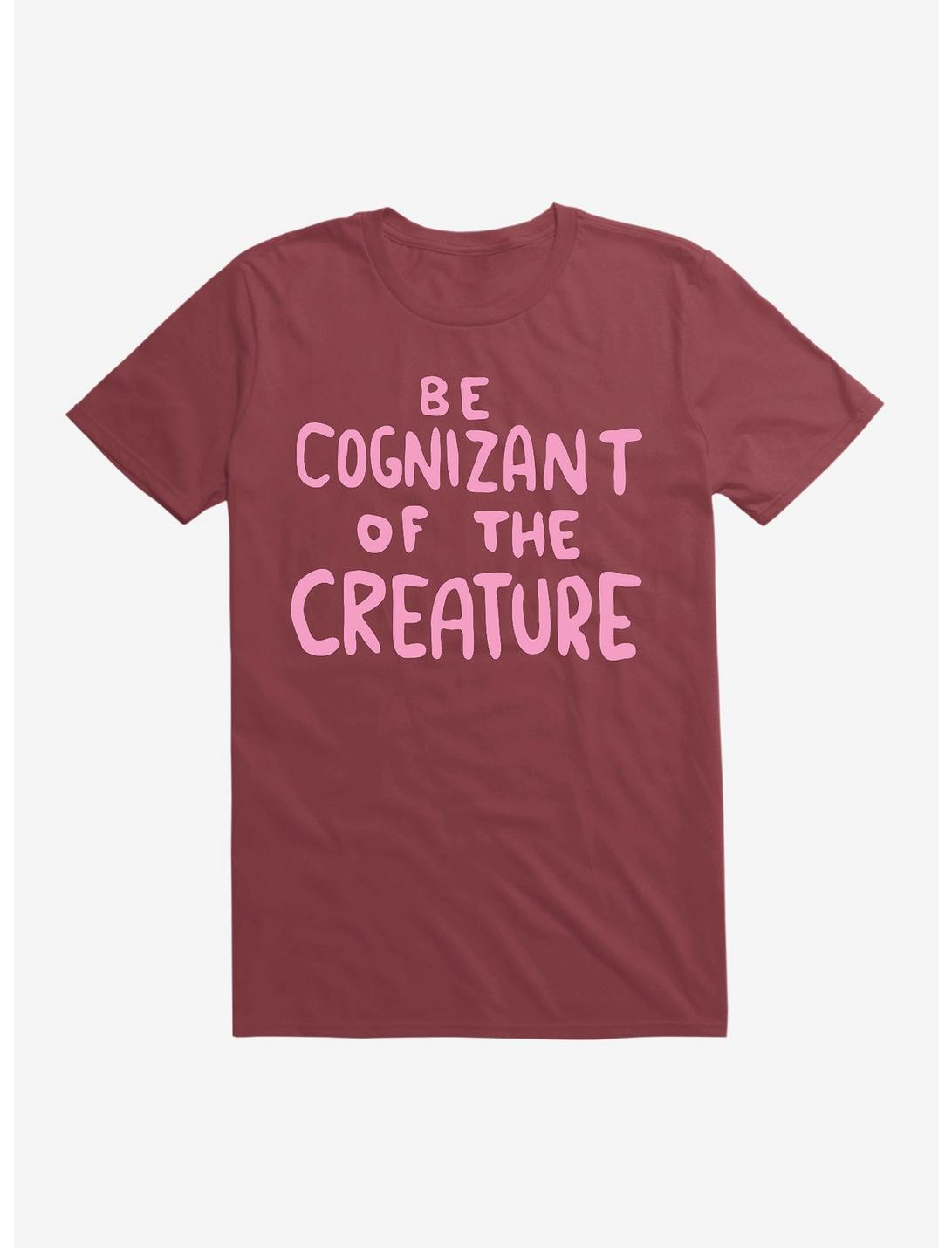 Strange Planet Be Cognizant Of The Creature V1 T-Shirt, SCARLET, hi-res