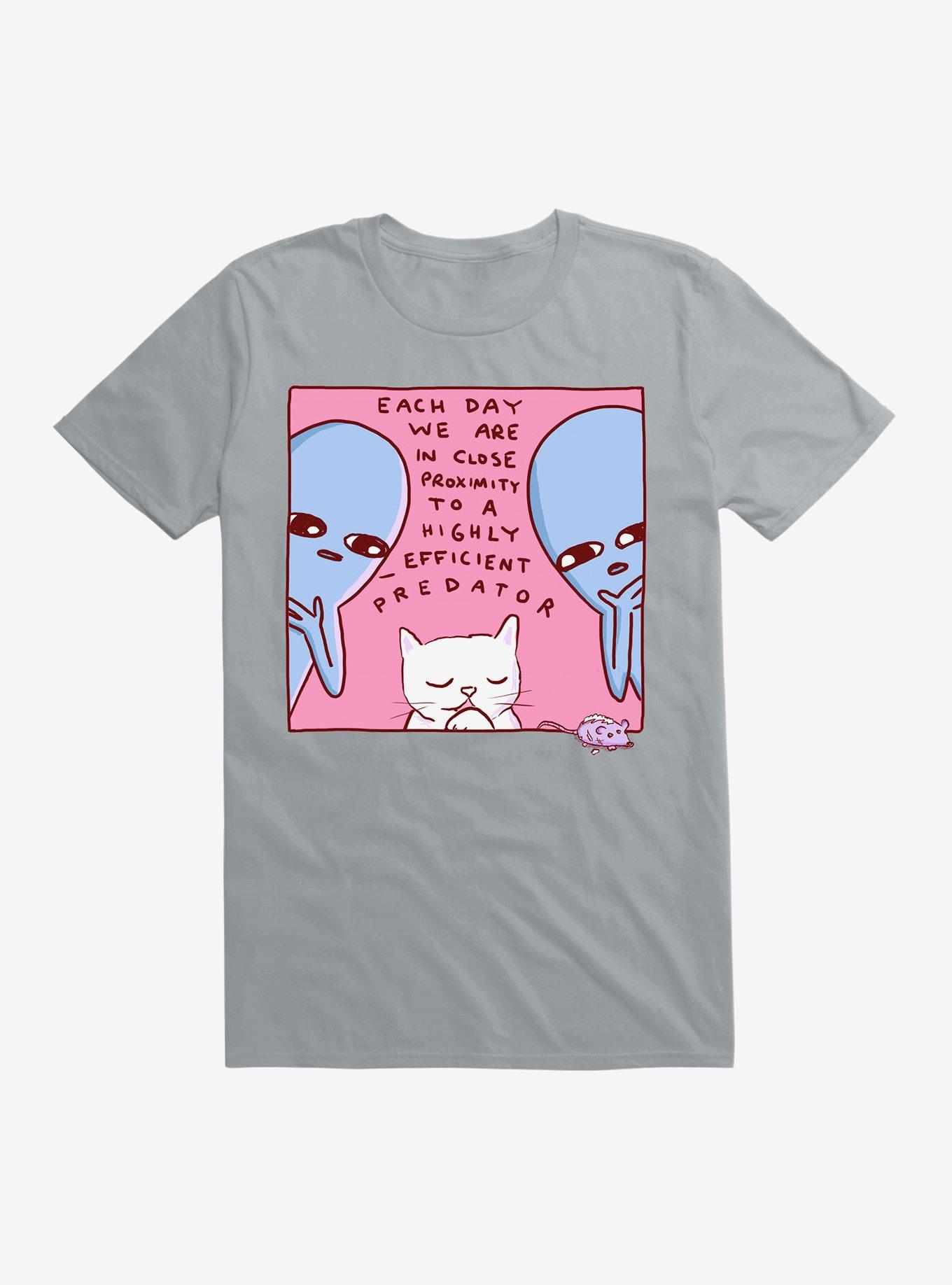 Strange Planet Efficient Predator T-Shirt, SILVER, hi-res