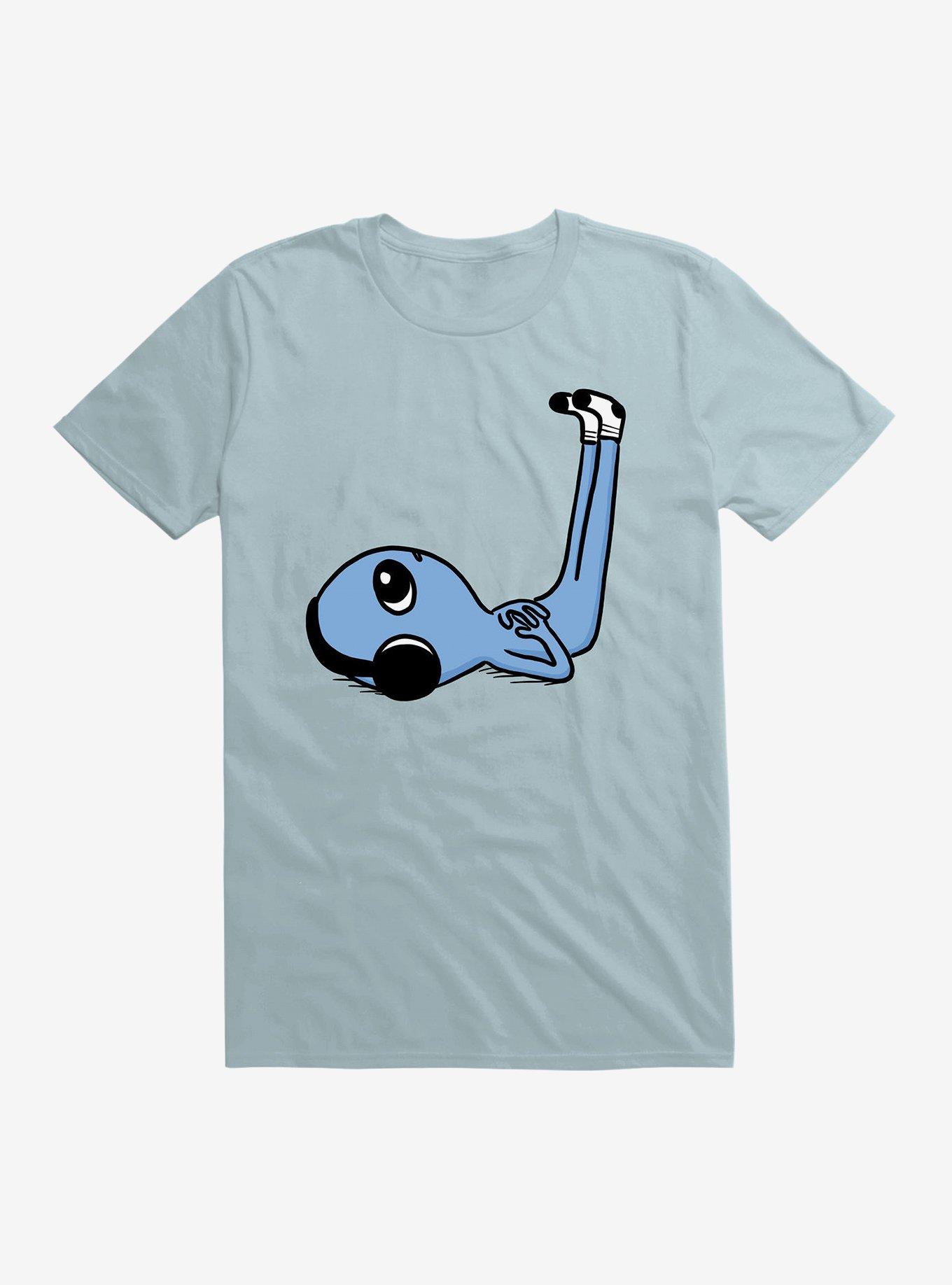 Strange Planet Centered Headphones Limb Elevation Being Blue Version T-Shirt, LIGHT BLUE, hi-res