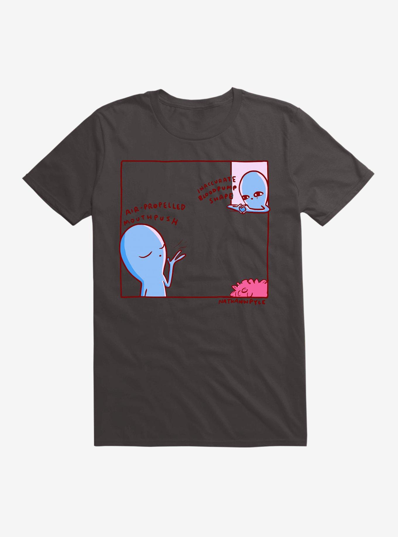 Strange Planet Mouthpush & Bloodpump T-Shirt, BLACK, hi-res