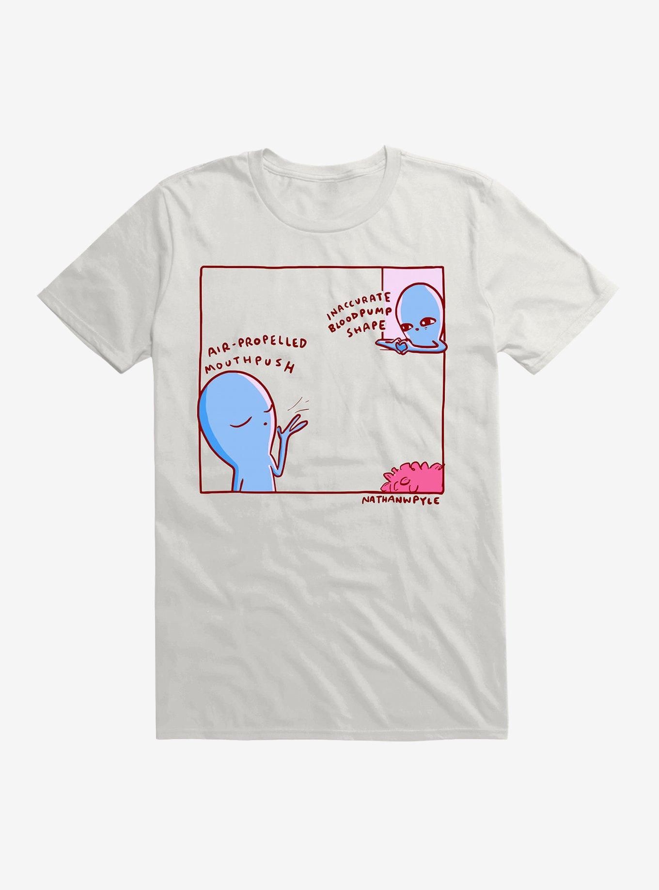 Strange Planet Mouthpush & Bloodpump T-Shirt, WHITE, hi-res