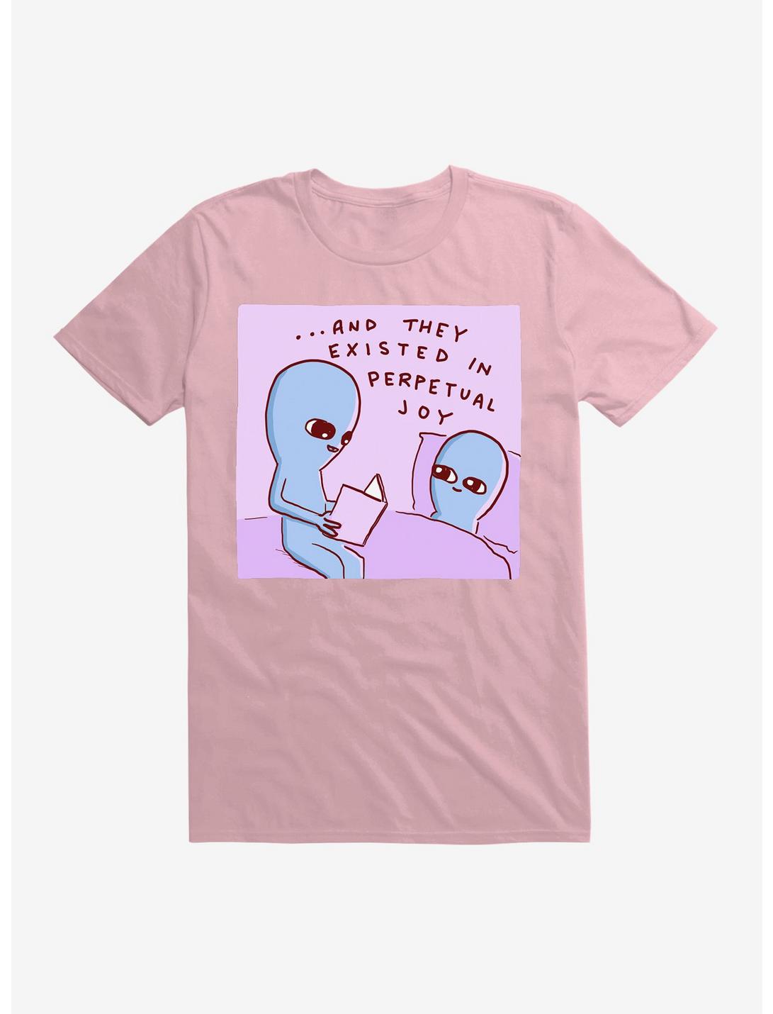 Strange Planet And They Existed In Perpetual Joy T-Shirt, LIGHT PINK, hi-res