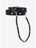 Black Heart Grommet Chain Belt, BLACK, hi-res