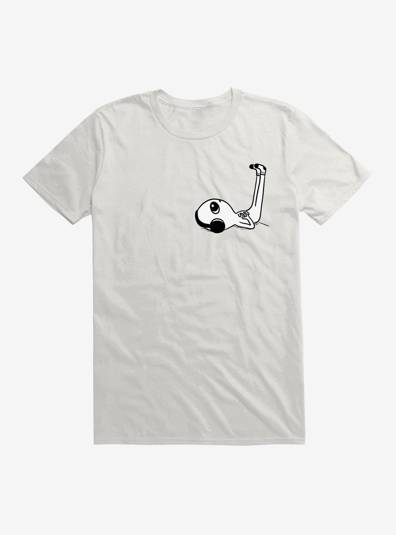 Strange Planet Headphones Limb Elevation Being Black And White T-Shirt, WHITE, hi-res
