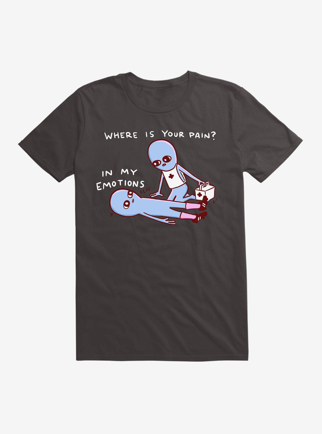 Strange Planet Where Is Your Pain? T-Shirt, , hi-res