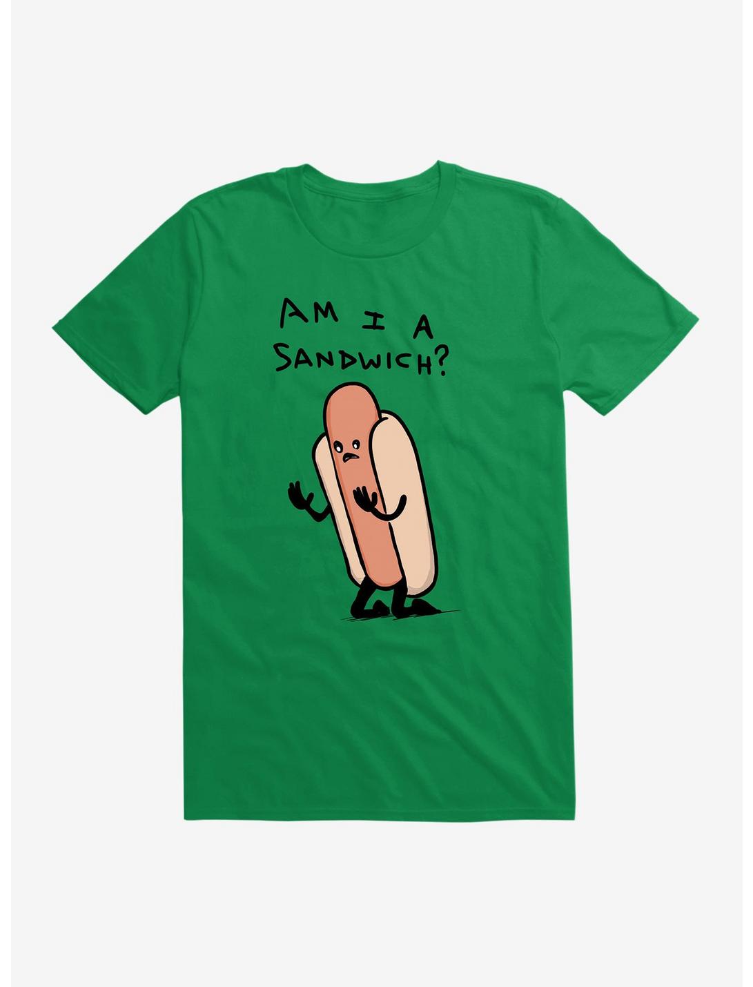 Am I A Sandwich? Dark Text T-Shirt, KELLY GREEN, hi-res