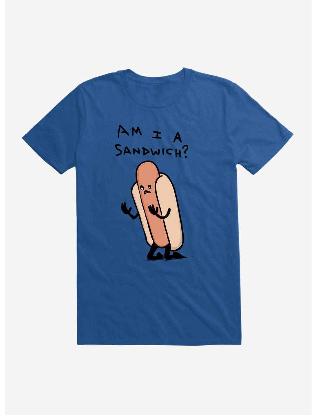 Am I A Sandwich? Dark Text T-Shirt, ROYAL, hi-res