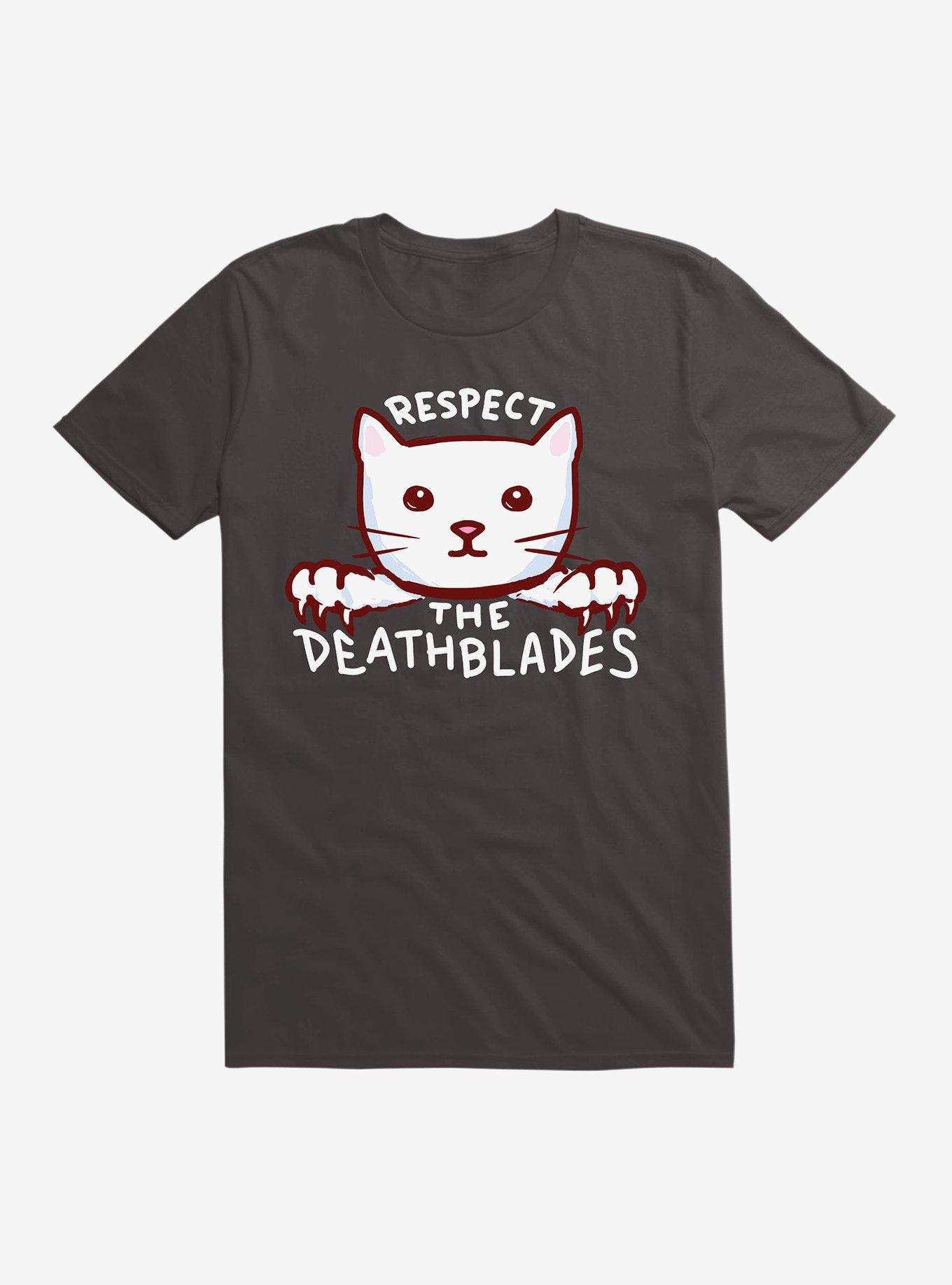 Strange Planet Respect The Death Blades (Red) T-Shirt, BLACK, hi-res