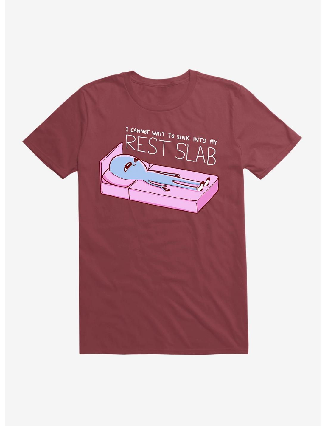 Strange Planet Rest Slab T-Shirt, SCARLET, hi-res