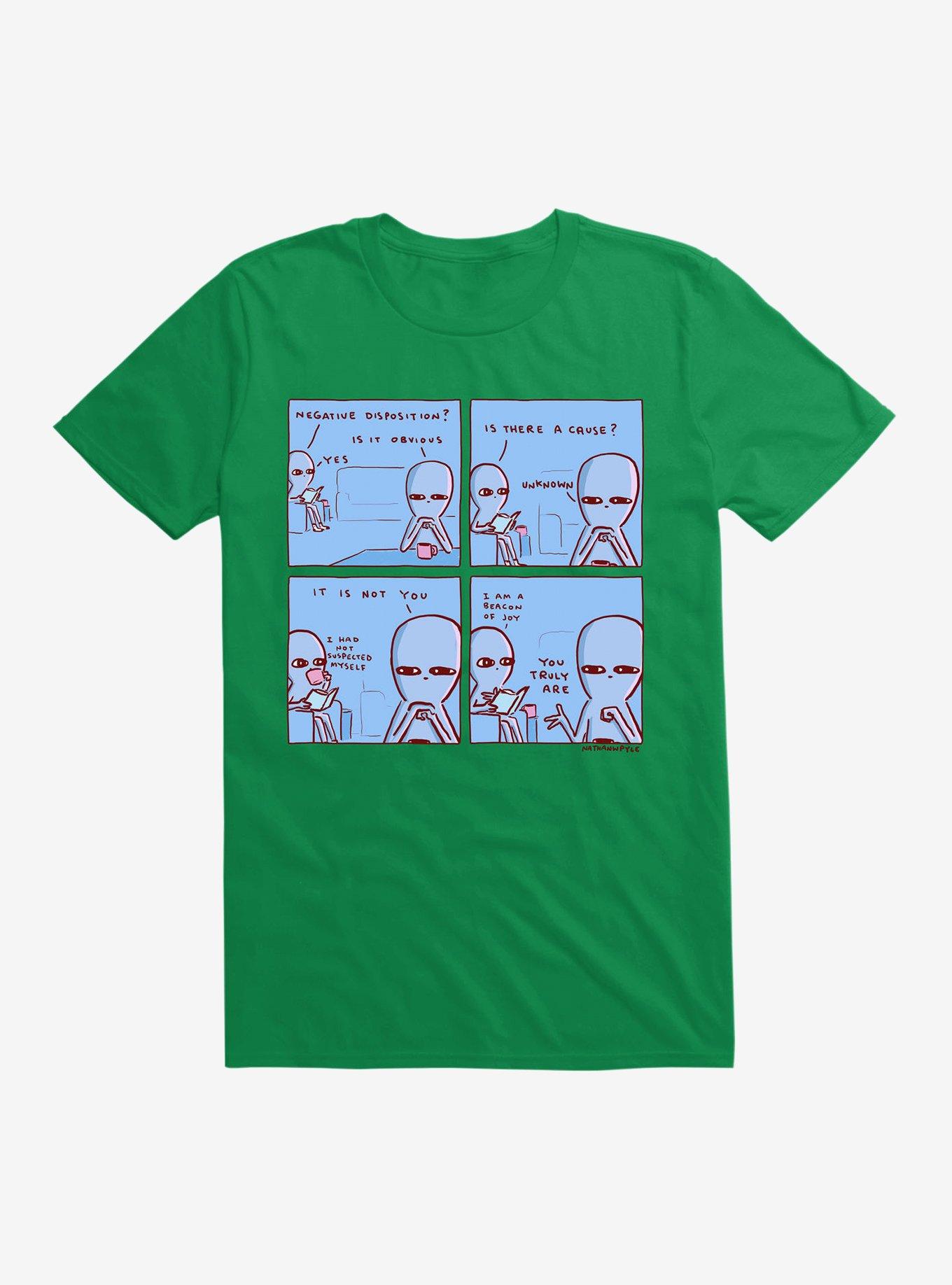 Strange Planet Negative Disposition T-Shirt, KELLY GREEN, hi-res