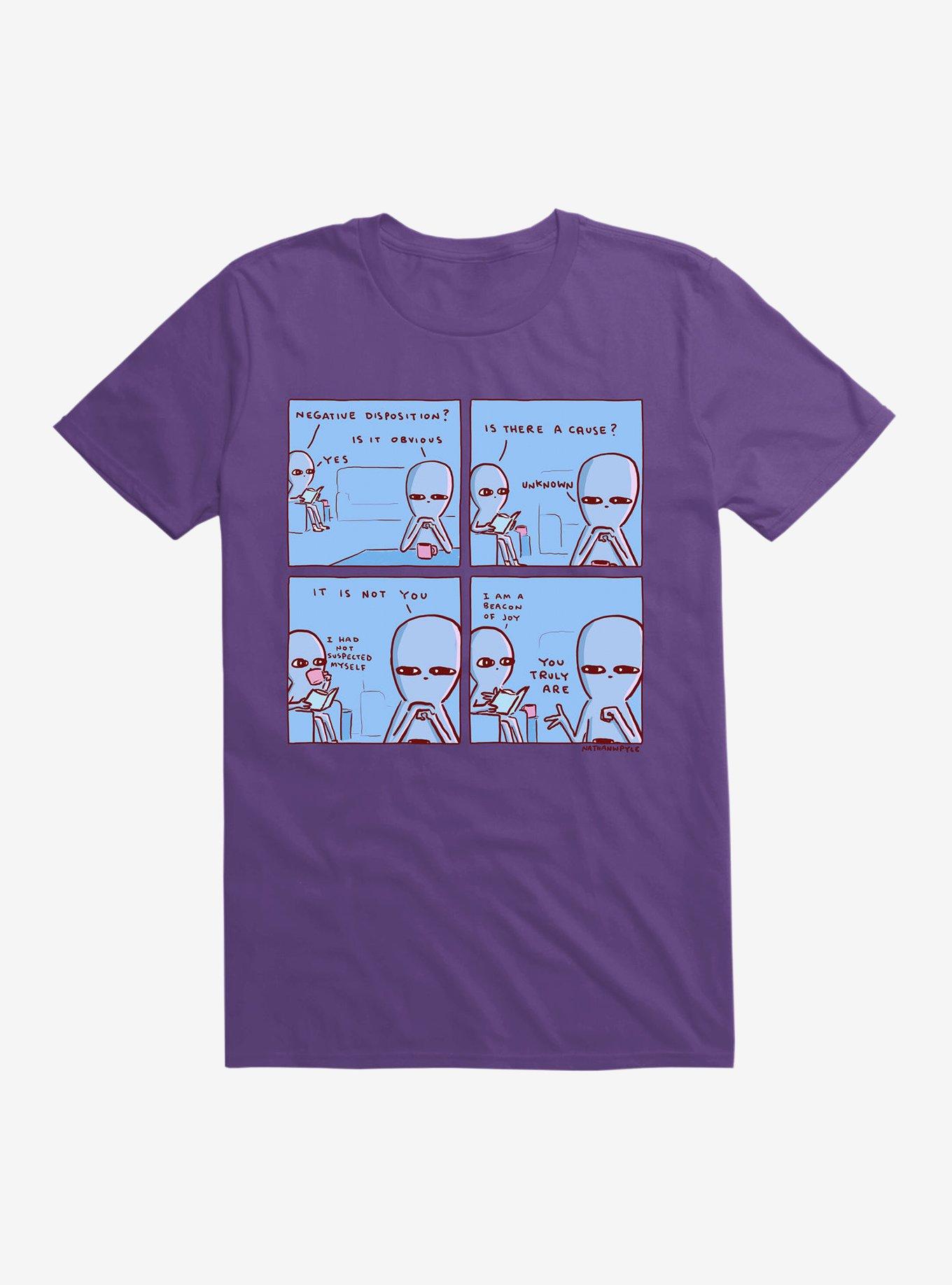 Strange Planet Negative Disposition T-Shirt, PURPLE, hi-res