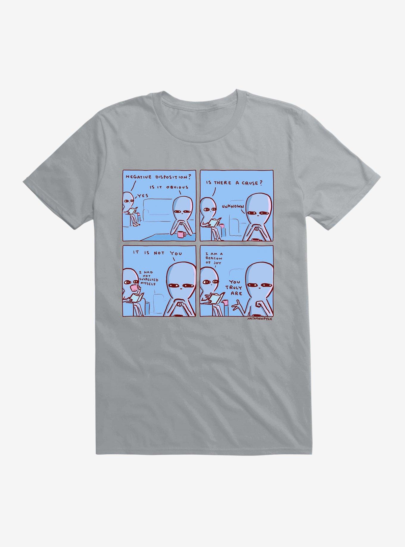 Strange Planet Negative Disposition T-Shirt, SILVER, hi-res