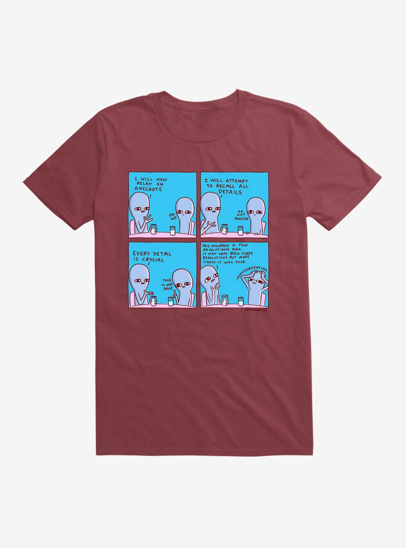 Strange Planet Inconsequential T-Shirt, SCARLET, hi-res