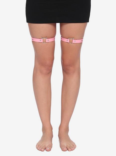 Pink Cat O-Ring Garter Set | Hot Topic