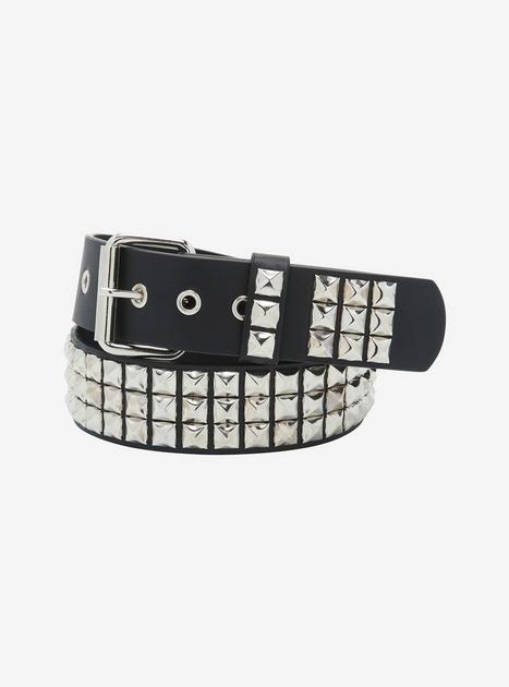 Three Row Pyramid Stud Belt | Hot Topic display picture 1