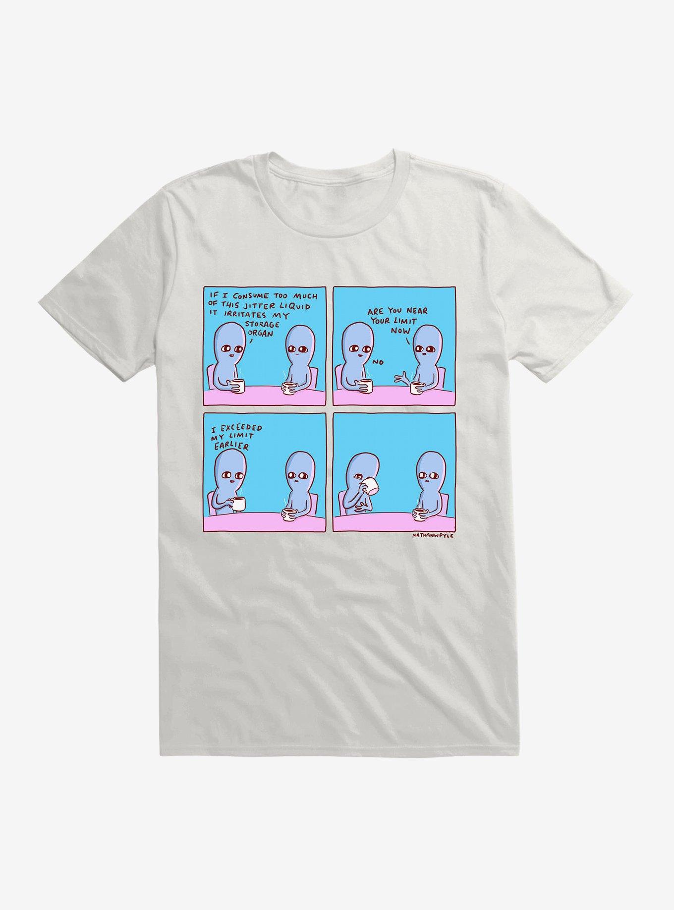 Strange Planet I Exceeded My Limit Eaerlier T-Shirt, WHITE, hi-res