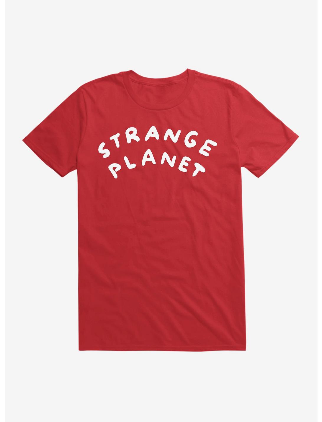 Strange Planet Logo T-Shirt, RED, hi-res