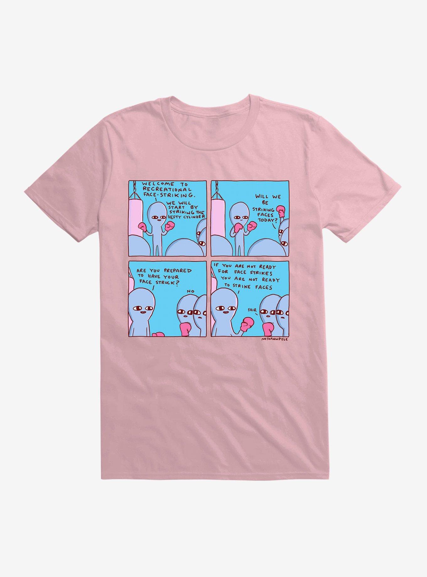 Strange Planet Will We Be Striking Faces Today? T-Shirt, LIGHT PINK, hi-res
