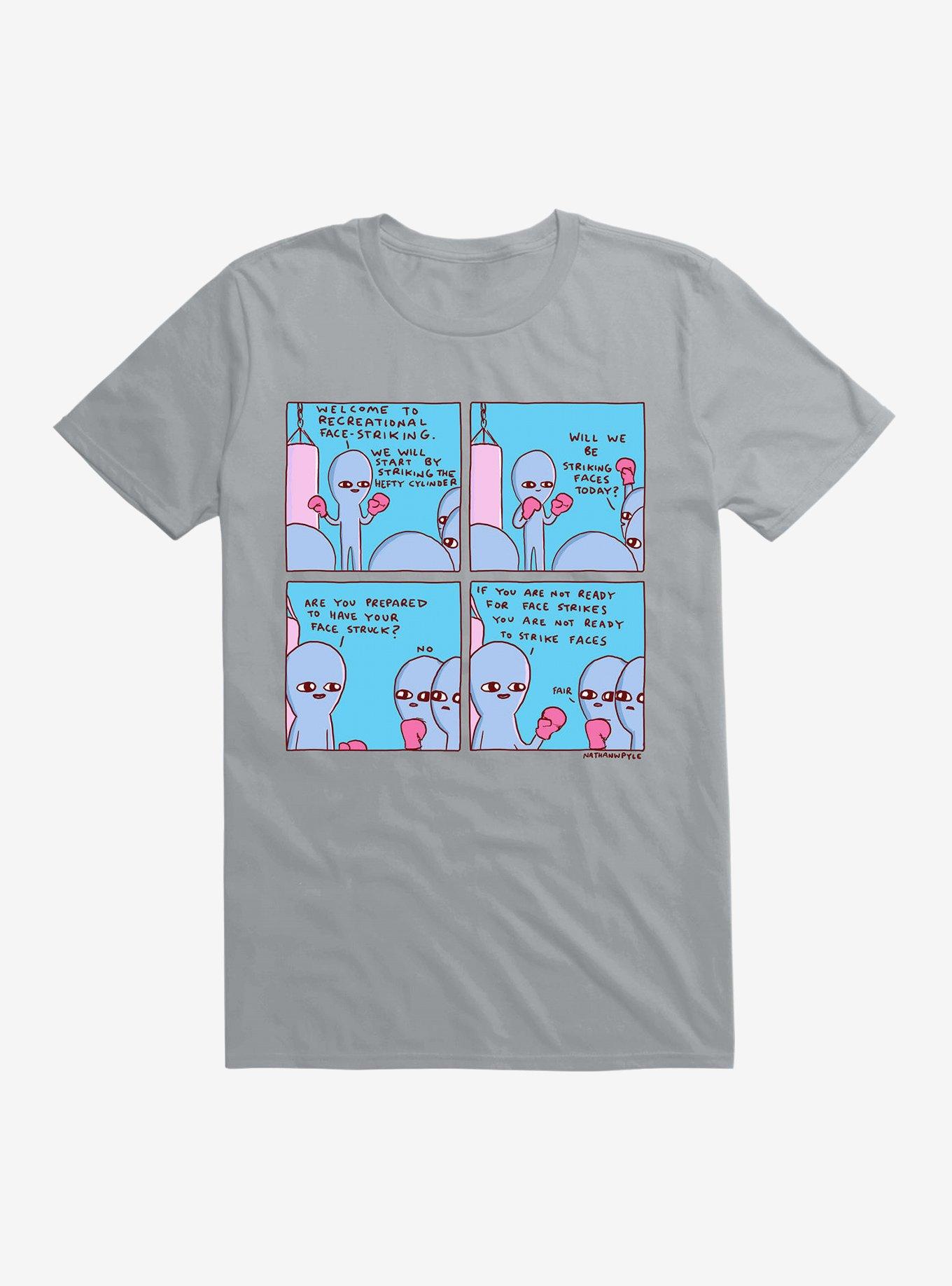 Strange Planet Will We Be Striking Faces Today? T-Shirt, SILVER, hi-res