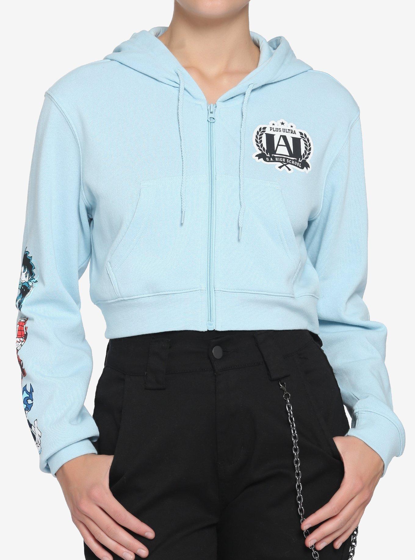 Mha crop top discount hoodie